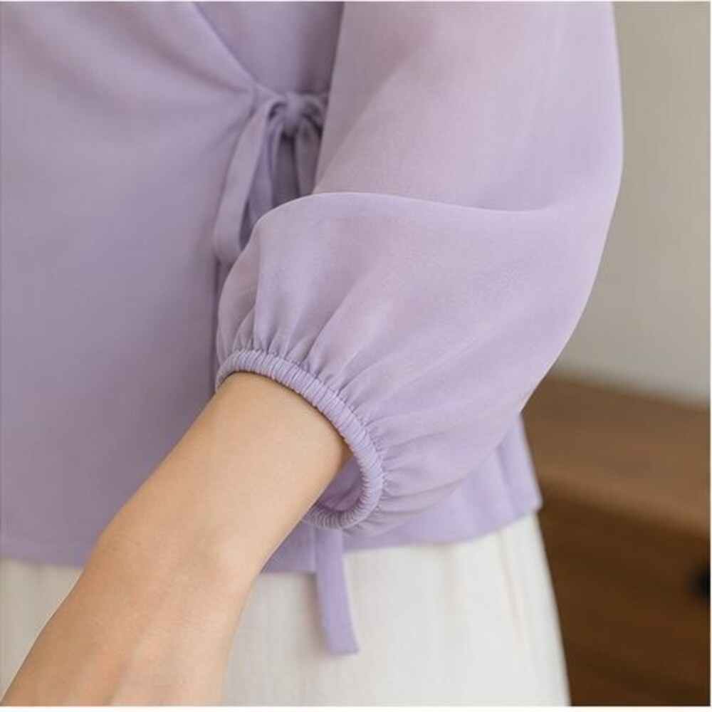 Lilac Smocked Top - Picture 5 of 6